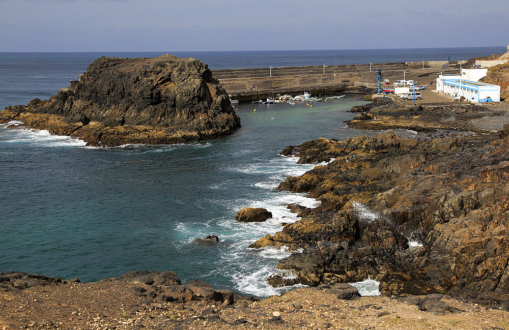 Fishing harbour at El Cotillo village, Fuerteventura, Canary Islands, Spain, Atlantic, Europe