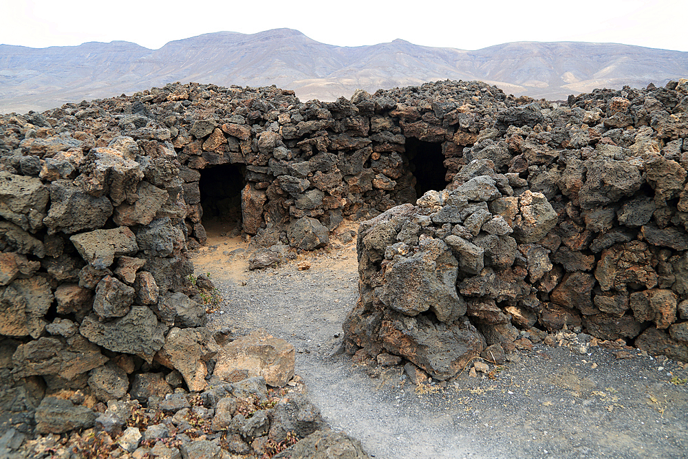 Ruins of pre-Spanish Mahos village, Poblado de la Atalayita, Pozo Negro, Fuerteventura, Canary Islands, Spain, Atlantic, Europe