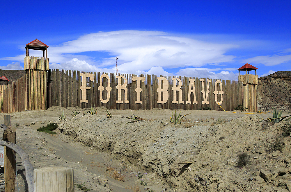 Fort Bravo movie set tourist attraction near Tabernas, Almeria, Andalusia, Spain, Europe