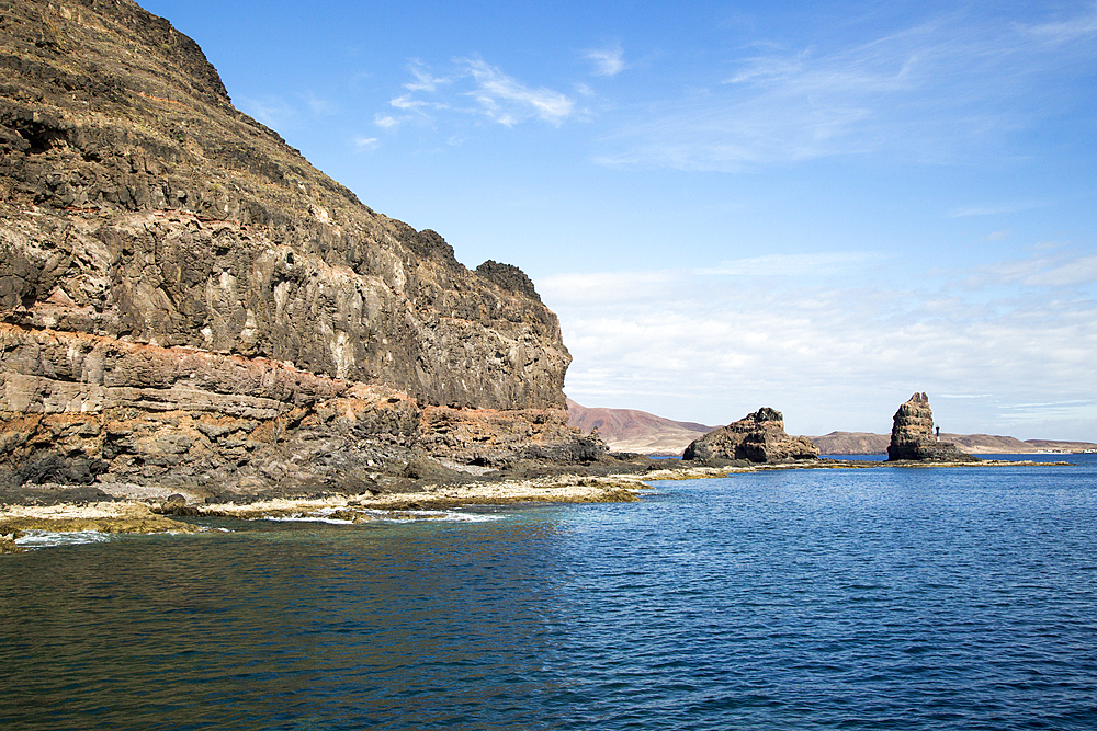 Rocky headland of Punta Fariones, Chinijo Archipelago, Orzola, Lanzarote, Canary Islands, Spain, Atlantic, Europe