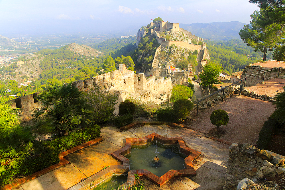 Moorish pool at Castle of Xativa (Jativa), Valencia province, Spain, Europe