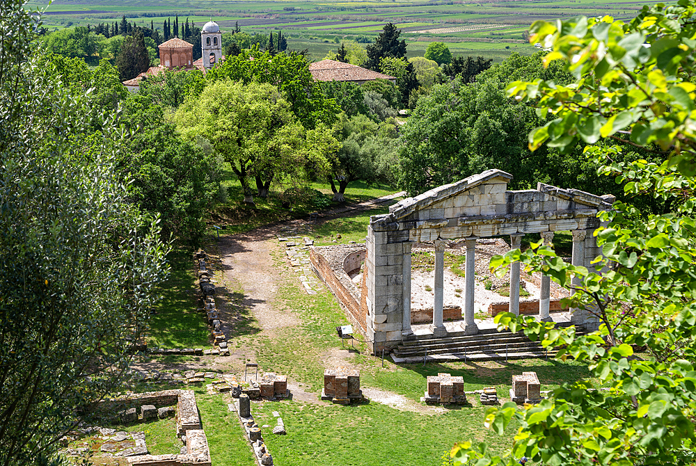 Monument of Agonothetes (Bouleuterion), Roman 2nd century AD, Apollonia Archaeological Park, Pojan, Albania, Europe