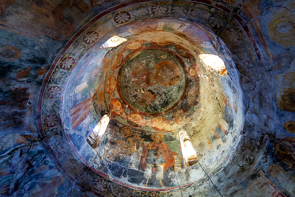 Interior of Greek Orthodox church of Saint Mary (Panagia Monastery), Dhermi, Albania, Europe