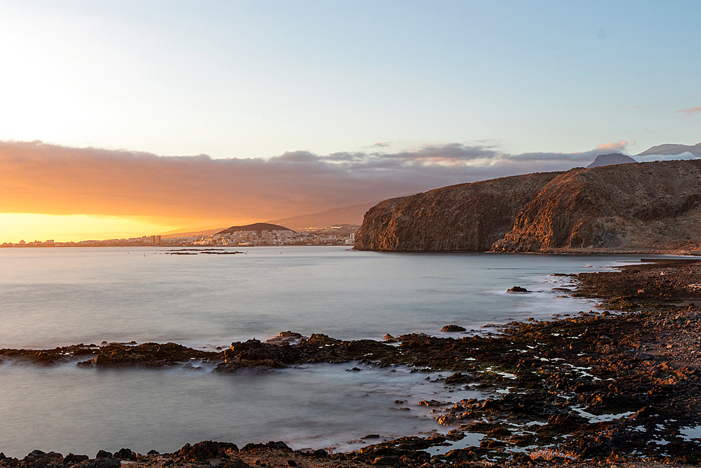 Scenic sunset photo of the mountains in Tenerife, Canary Islands, Spain, Atlantic, Europe