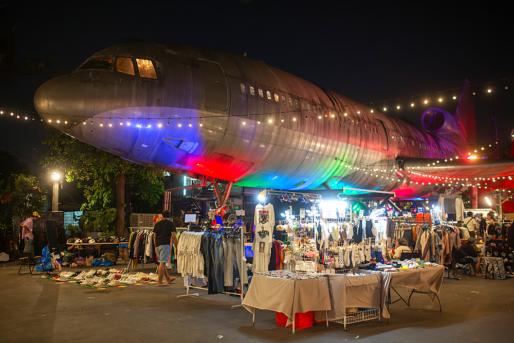 Bangkok, Thailand - March 2, 2025: People at the ChangChui Creative Park in Bangkok, Thailand.