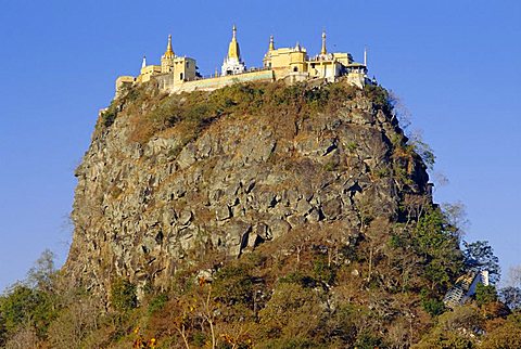 Mount Popa, home of the Mahagiri Nats (spirits), Myanmar (Burma)