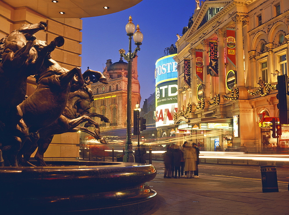 Statue of horses outside the Sogo Japanese department store in Piccadilly, London, England, United Kingdom, Europe