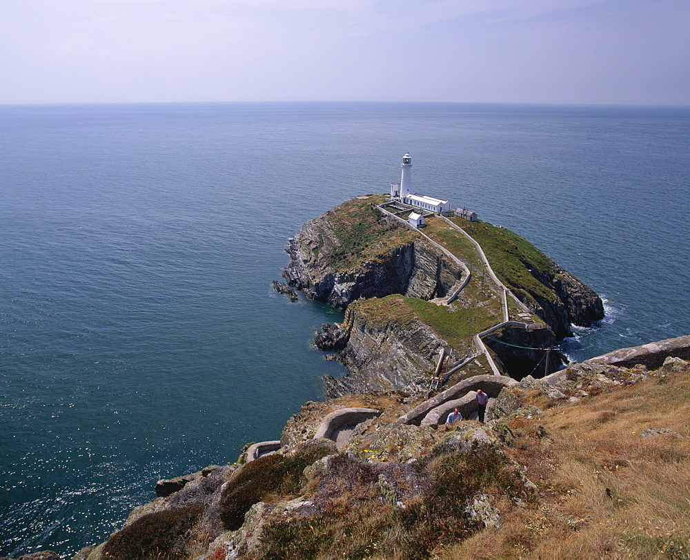 South Stack lighthouse on the western tip of Holy Island, Anglesey, North Wales, Wales, United Kingdom, Europe