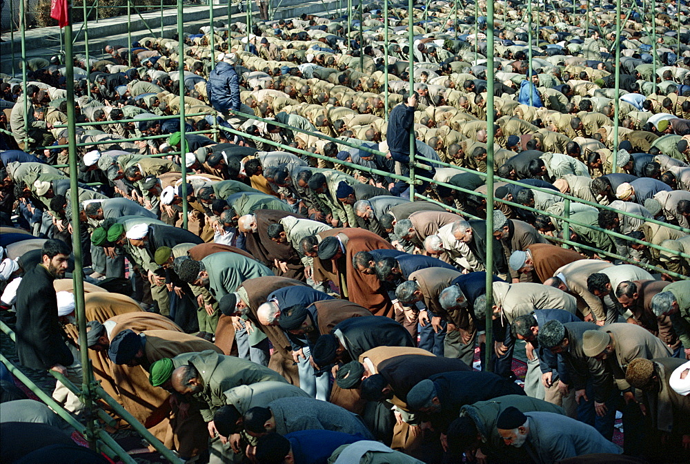 Crowds at Friday Prayers, Tehran, Iran, Middle East