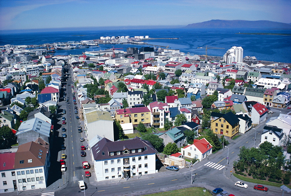 View over the city, Reykjavik, Iceland, Polar Regions