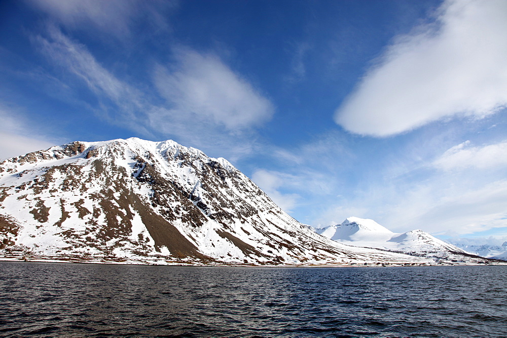 Lyngen Alps, from Ullsfjord, Troms, arctic Norway, Scandinavia, Europe