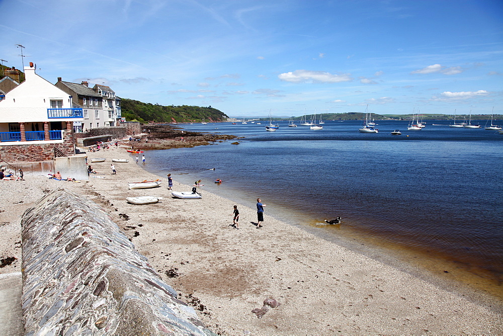 Kingsand and the Cleave, overlooking Plymouth Sound, Cornwall, England, United Kingdom, Europe