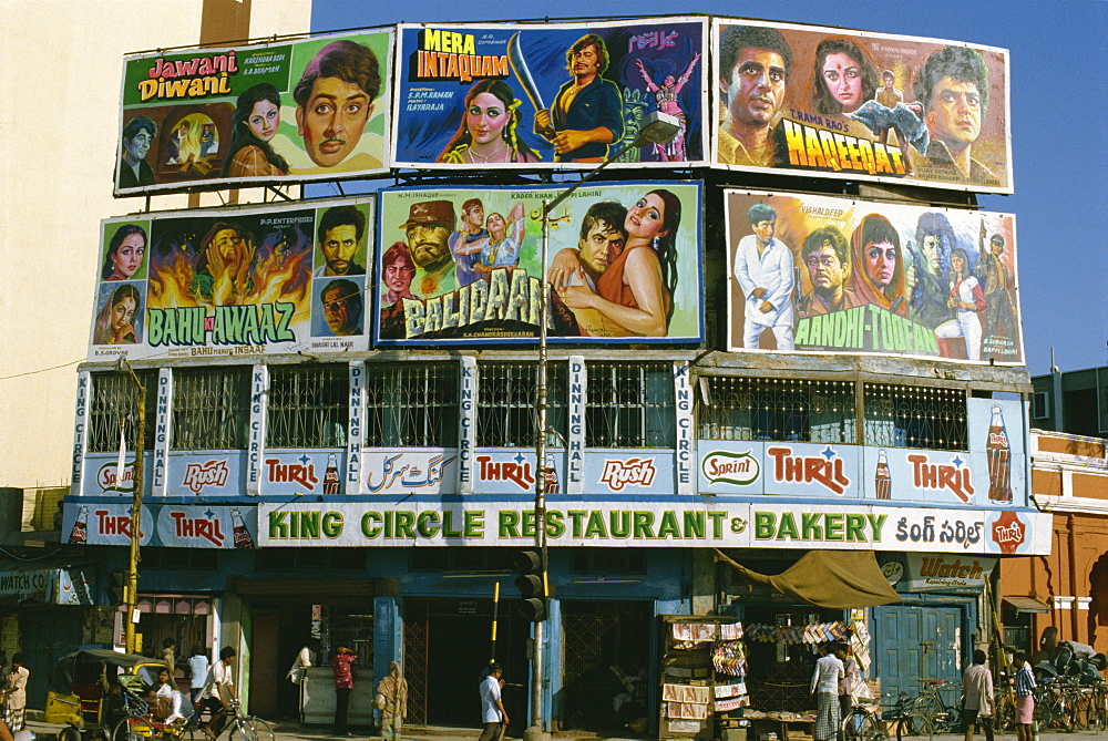 Film poster adverts, India, Asia