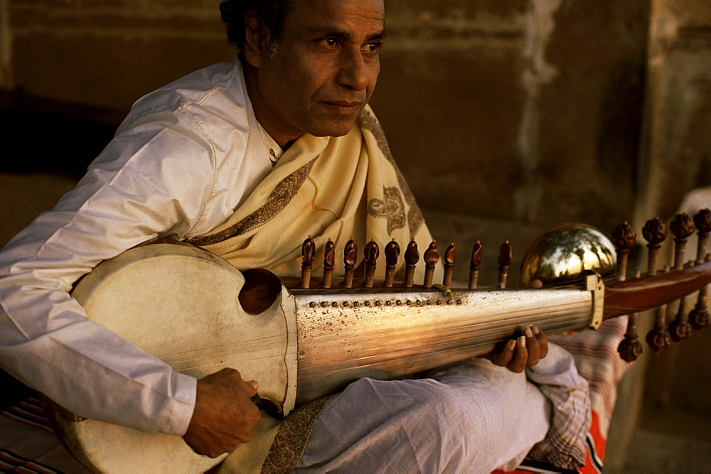 Sarod player, India, Asia