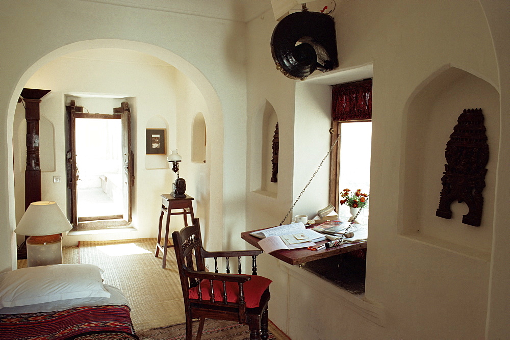 Bedroom suite, Neemrana Fort Palace Hotel, Neemrana, Rajasthan state, India, Asia