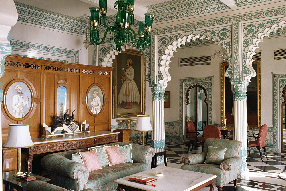 The Shiv Niwas Palace Hotel, Udaipur, Rajasthan state, India, Asia