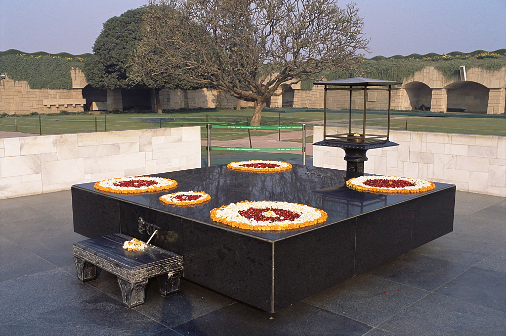 Mahatma Gandhi Memorial, Raj Ghat, Delhi, India, Asia