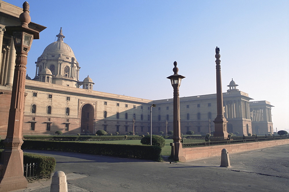 North and South Blocks, Raj Path, New Delhi, Delhi, India, Asia