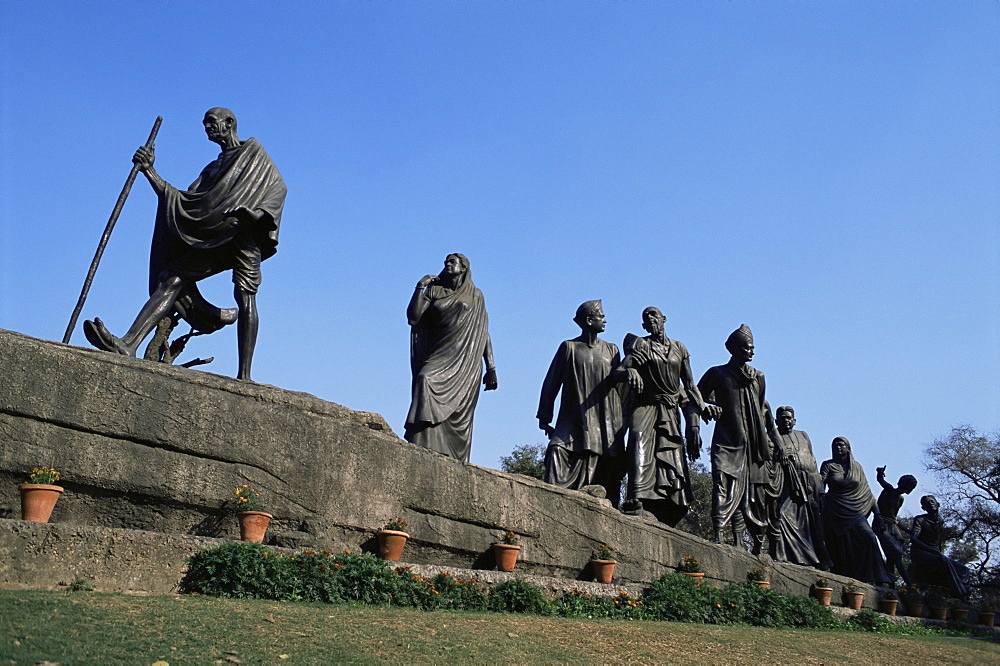 Mahatma Gandhi, The Eleven Statues, Delhi, India, Asia