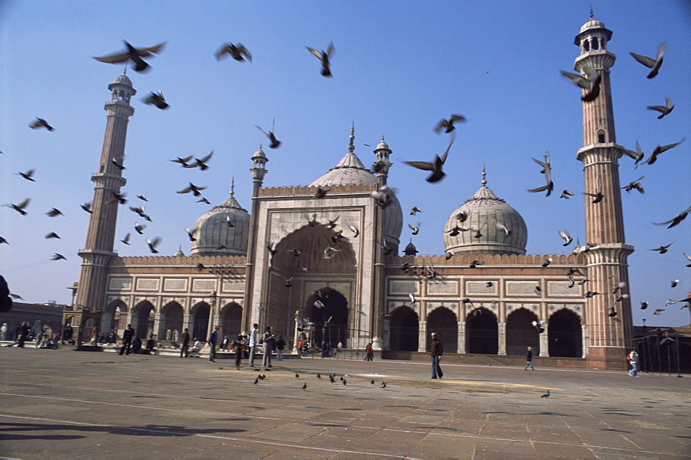 The Jama Masjid (Friday Mosque), Old Delhi, Delhi, India, Asia