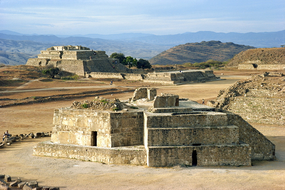 Observatory and System 4 at Monte Alban, 200 BC to 800 AD, UNESCO World Heritage Site, Oaxaca state, Mexico, North America