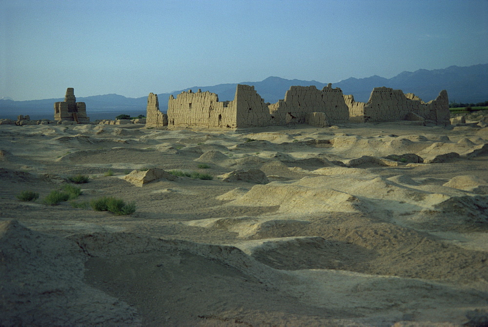 Ancient city on Silk Road, Jinohe, Turfan Depression, Xinjiang Province, China, Asia