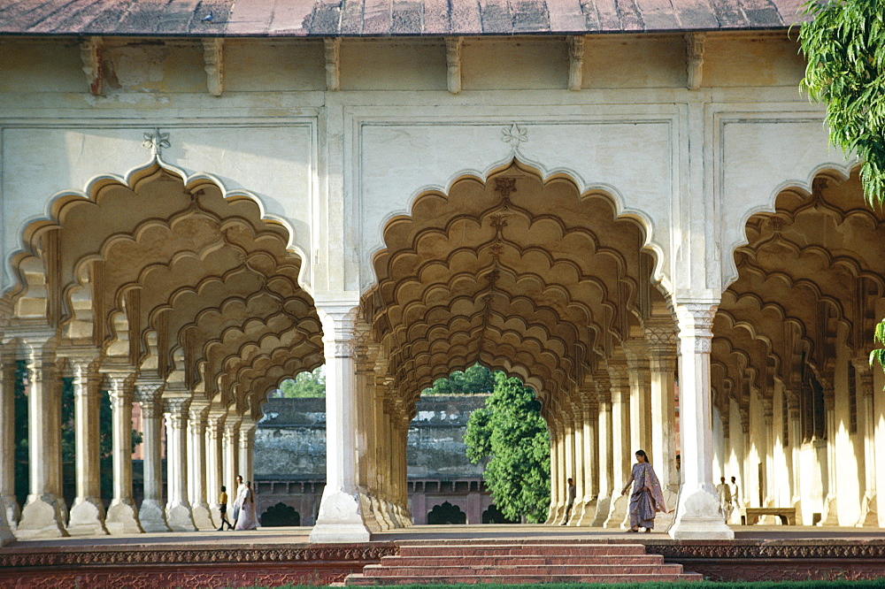 Arches, the Red Fort, Agra, UNESCO World Heritage Site, Uttar Pradesh state, India, Asia