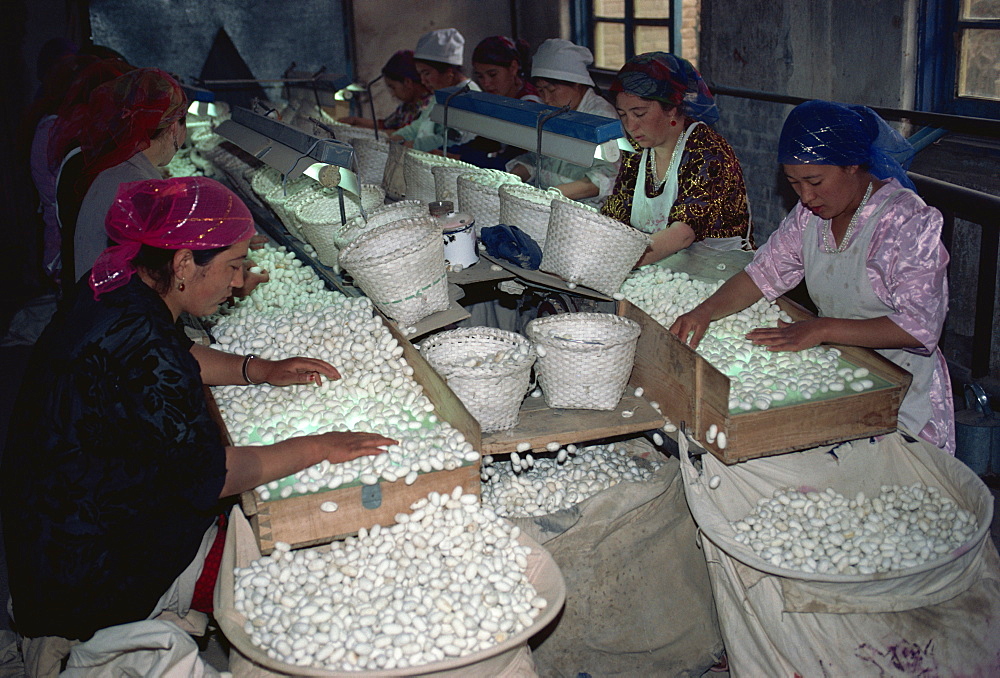 Silk factory, Xinjiang, China, Asia