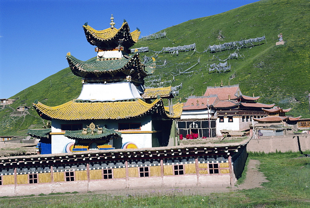 Derlong, Red Sect Monastery, at Jigzhi in Qinghai, China, Asia