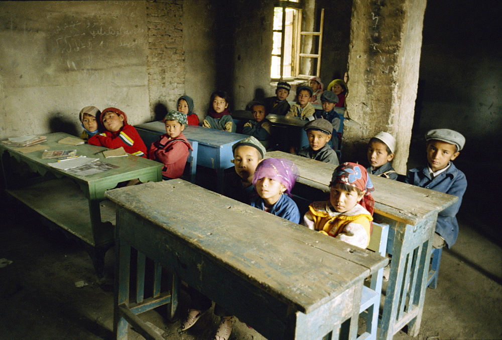 Uyghur School, Minfeng, Xinjiang, China, Asia