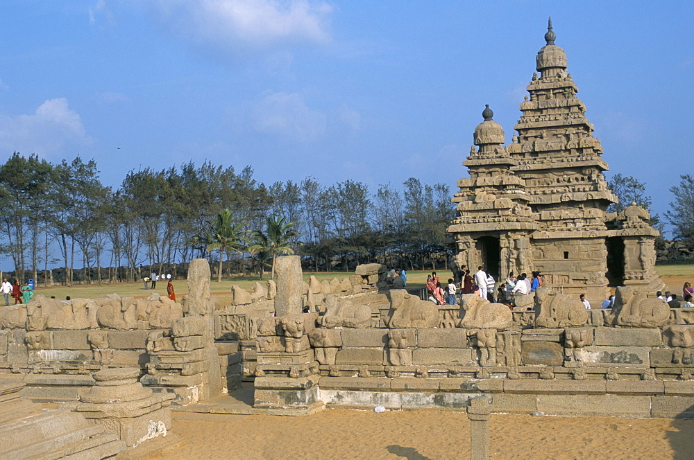 Shore temple at Mahabalipuram, UNESCO World Heritage Site, Chennai, Tamil Nadu, India, Asia