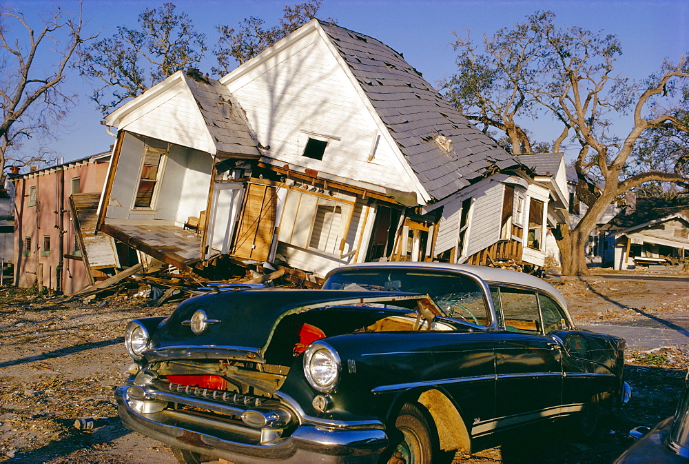 Hurricane damage, Louisiana, USA