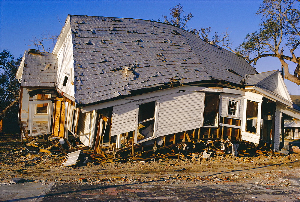 Hurricane damage, Louisiana, USA