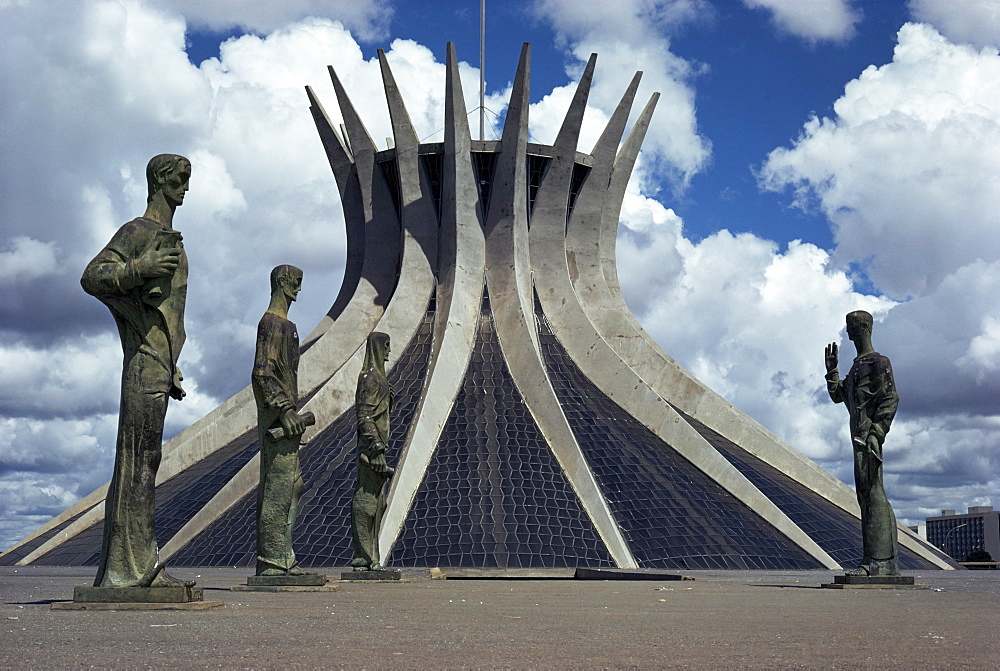 Cathedral, Brasilia, UNESCO World Heritage Site, Brazil, South America