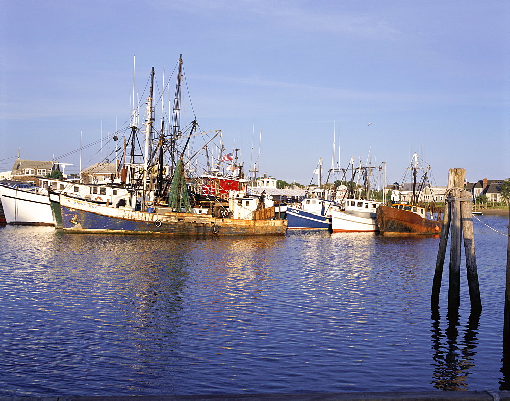 Fishing boats, Hyannis Port, Cape Cod, Massachusetts, New England, United States of America (USA), North America