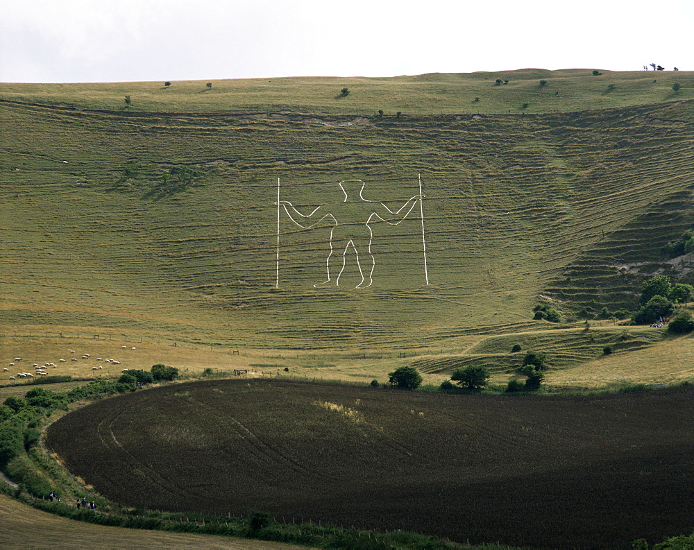 The Long Man, Wilmington, East Sussex, England, United Kingdom, Europe