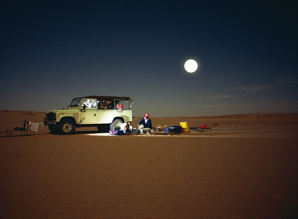 Sahara Desert at night, Algeria, North Africa, Africa