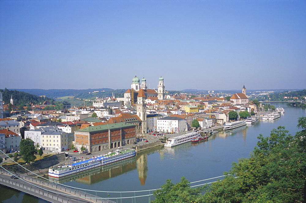 Passau and the River Danube, Bavaria, Germany, Europe