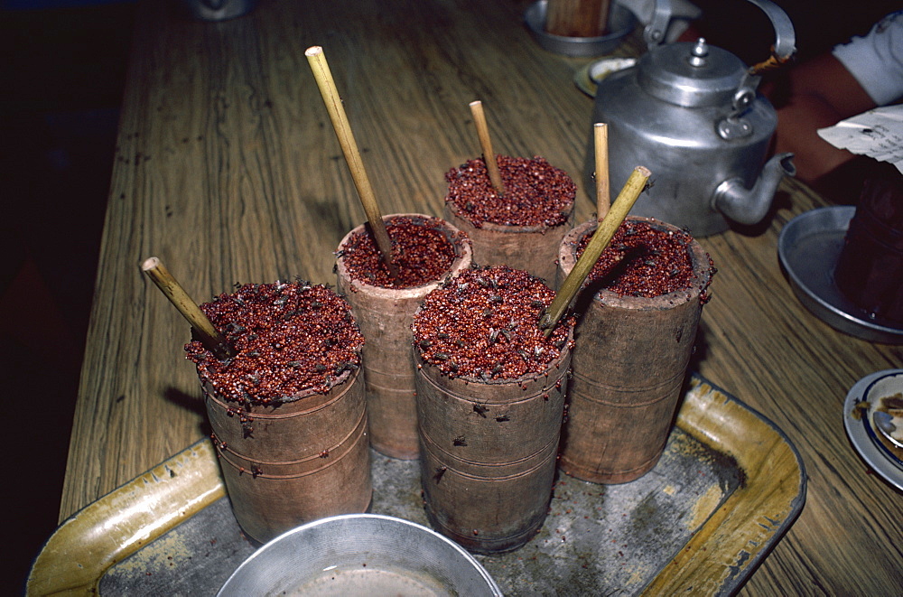 Chang, a Bhutanese drink, Thimpu, Bhutan, Asia