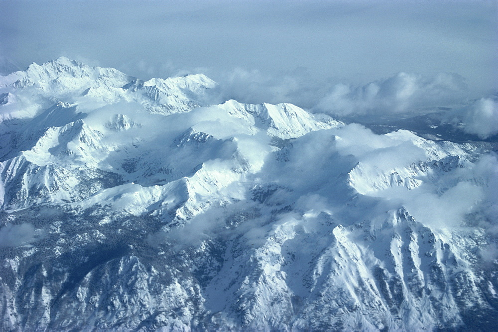 Aerial view of the Rockies in Colorado, United States of America, North America