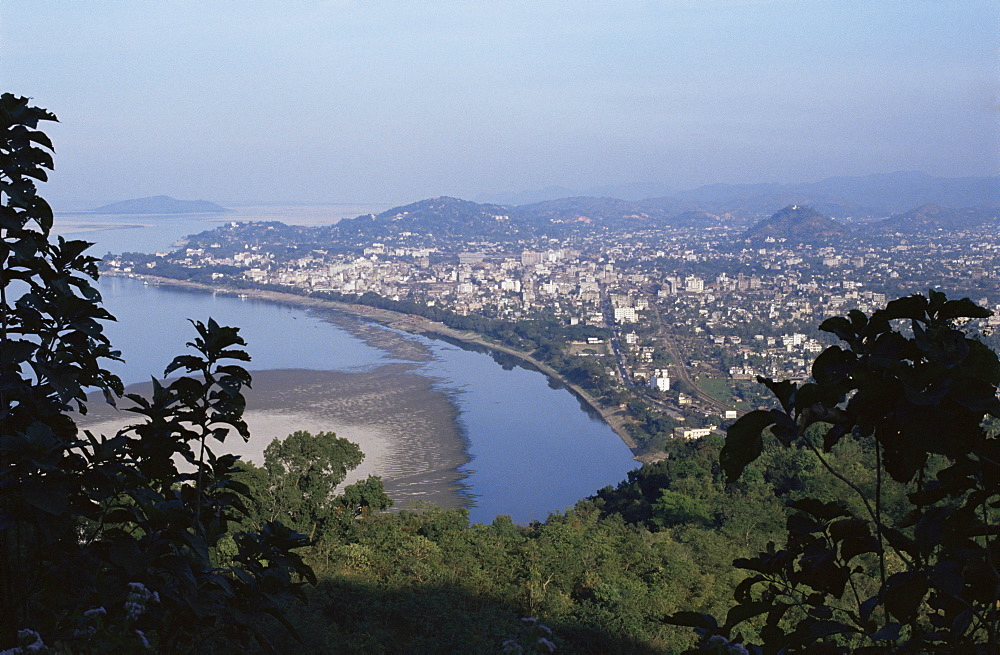 The Brahmaputra River at Gawuhati, Assam state, India, Asia