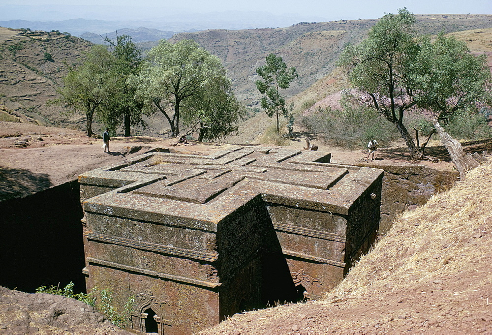 Rock-cut Christian church, Lalibela, UNESCO World Heritage Site, Ethiopia, Africa