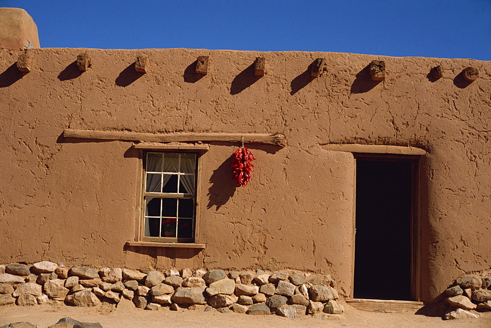 Old adobe house at the Gondrinas Ranch Historic Museum, Santa Fe, New Mexico, United States of America, North America