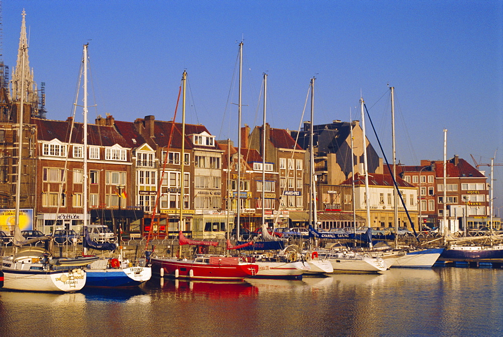 Boats and harbour, Ostend, Belgium