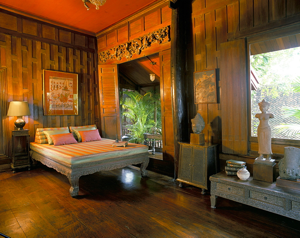 Bedroom, Jim Thompson's House, Bangkok, Thailand, Southeast Asia, Asia