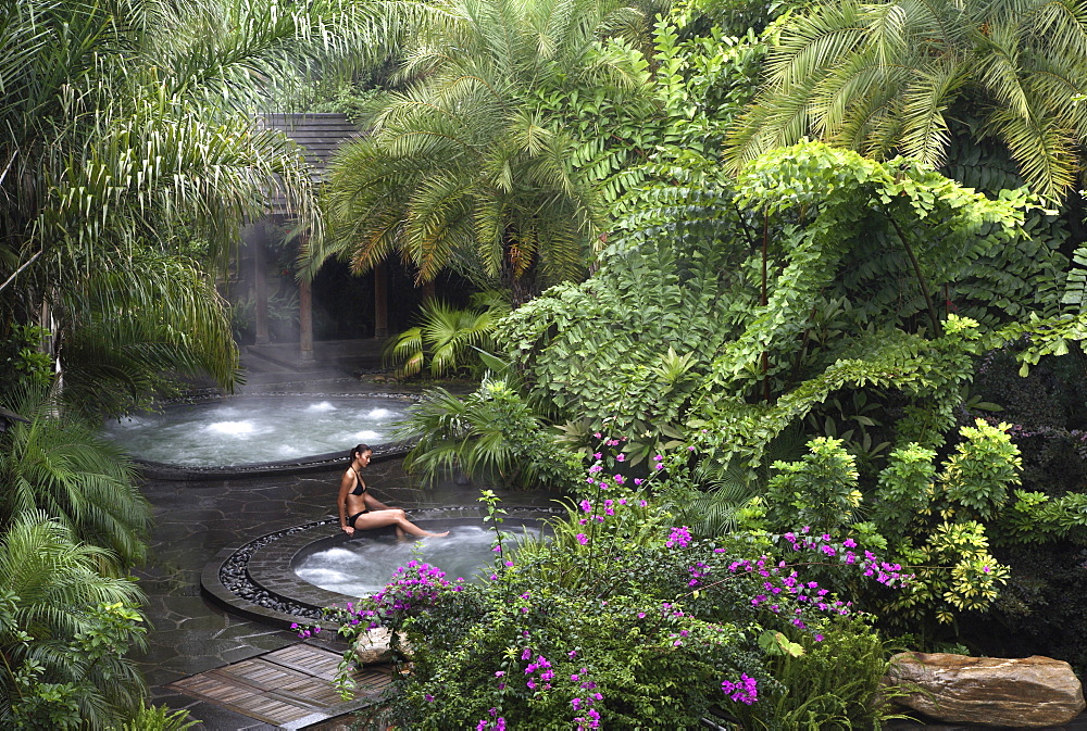 Hot Spring Pool at the Brilliant Resort and Spa in Kunming, Yunnan Province, China, Asia