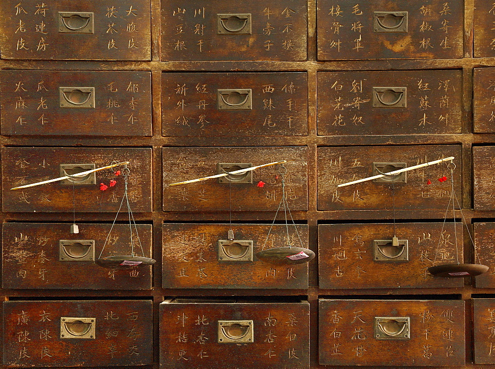 Chinese Pharmacy in Malacca, Malaysia, Southeast Asia, Asia