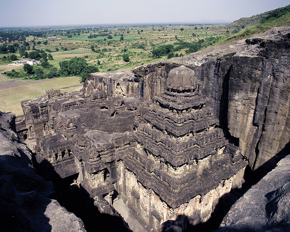 The Kailasanatha Temple dating from the 8th century AD, Ellora, UNESCO World Heritage Site, Maharashtra, India, Asia