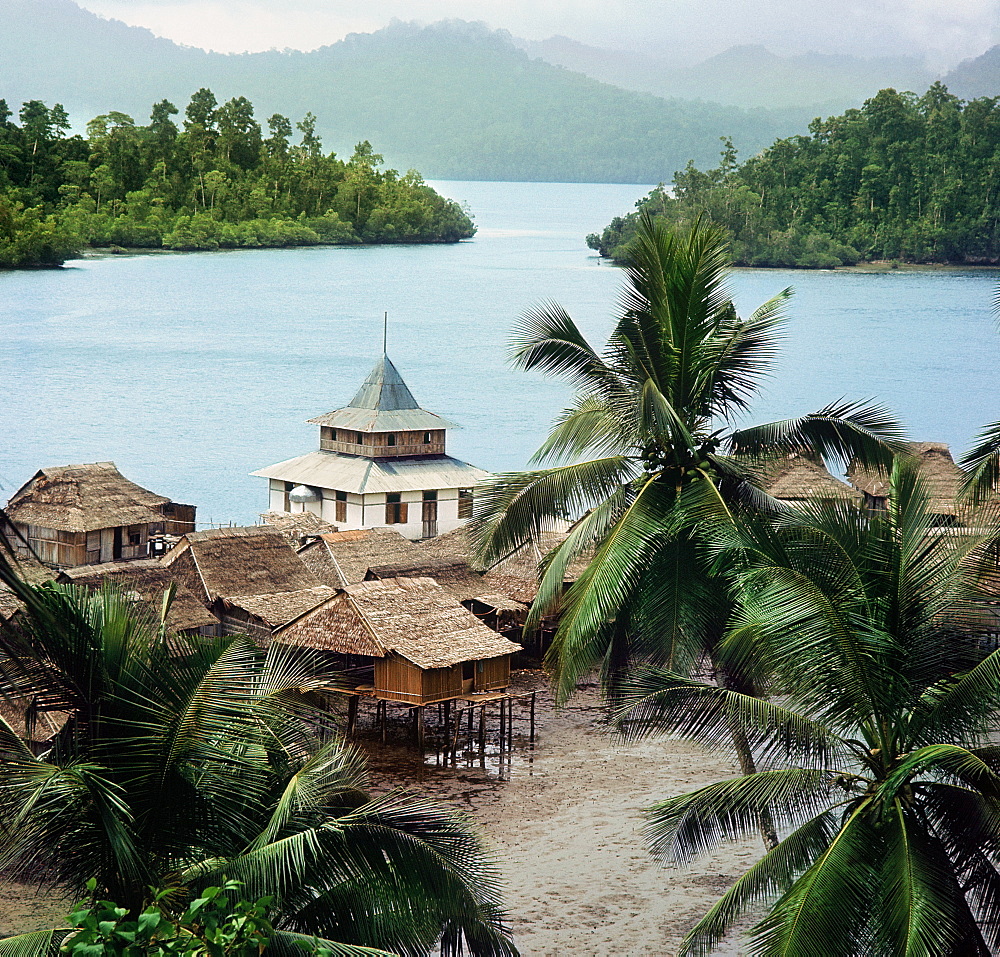 Village near Batjan, Moluccas, Indonesia, Southeast Asia, Asia