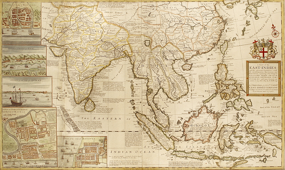 Old Map of East Indies, Asia